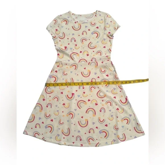 Wonder Nation Multicolor Rainbow Summer Play Dress Size Large 10-12 Pockets NWT - Picture 12 of 14